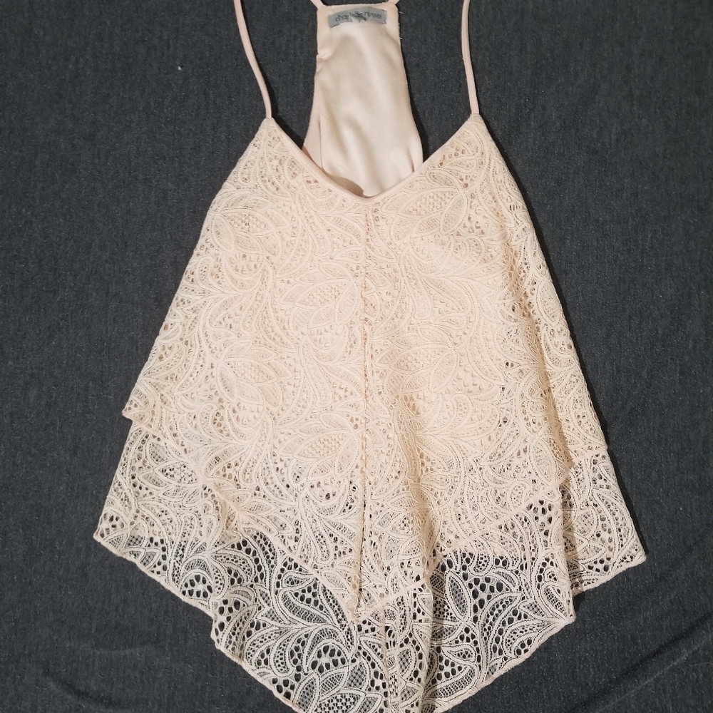 Charlotte Russe Pink Lace Top
